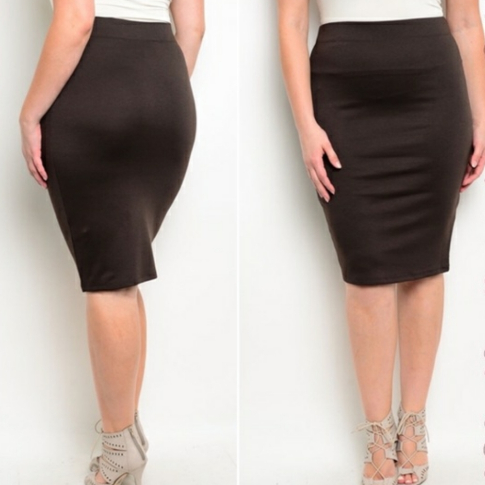 2for1 Skirt Bundle knee length (brown) midi (red) 3x xxxl
